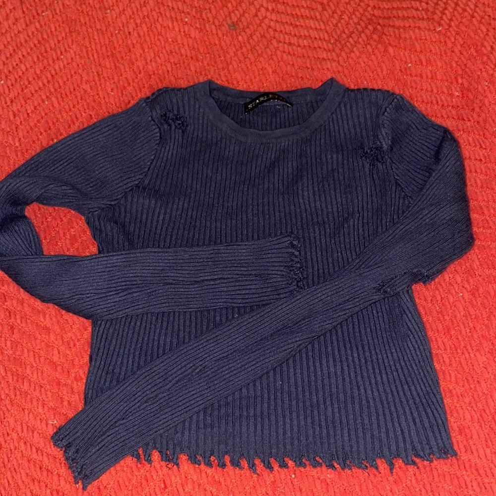 Distressed sweater